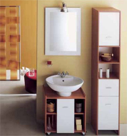 Мебель для ванной комнаты INDA White Компоновка 3